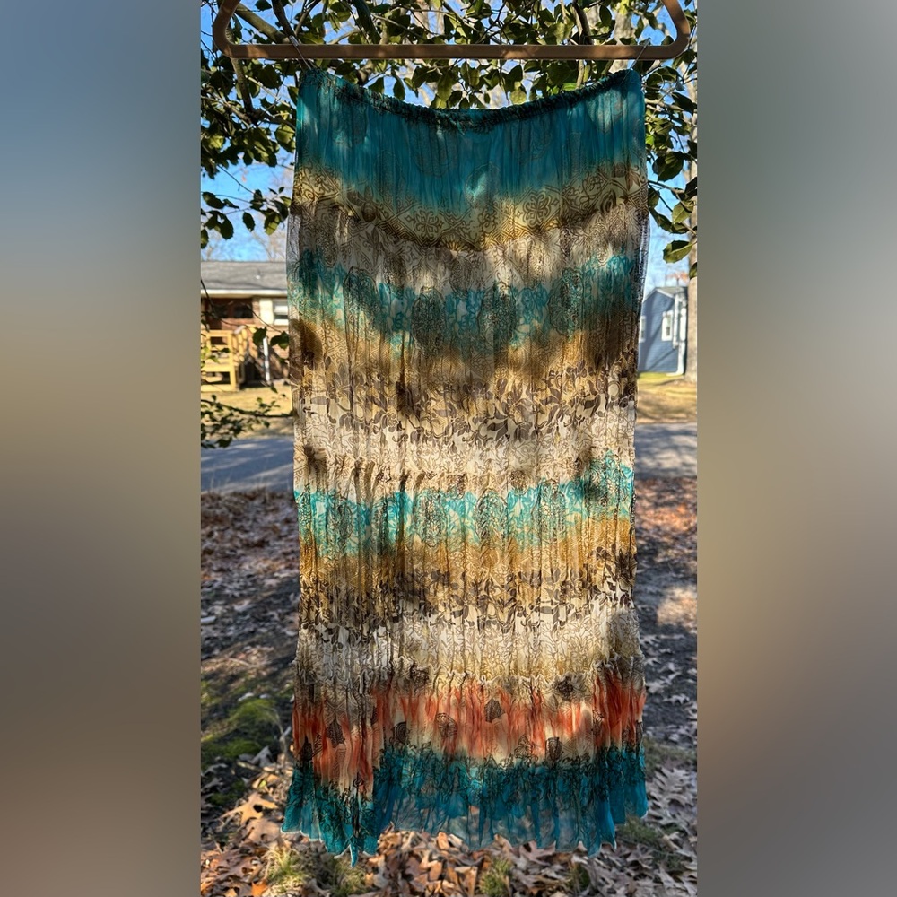 Fashion Bug Tiered Boho Lined Skirt